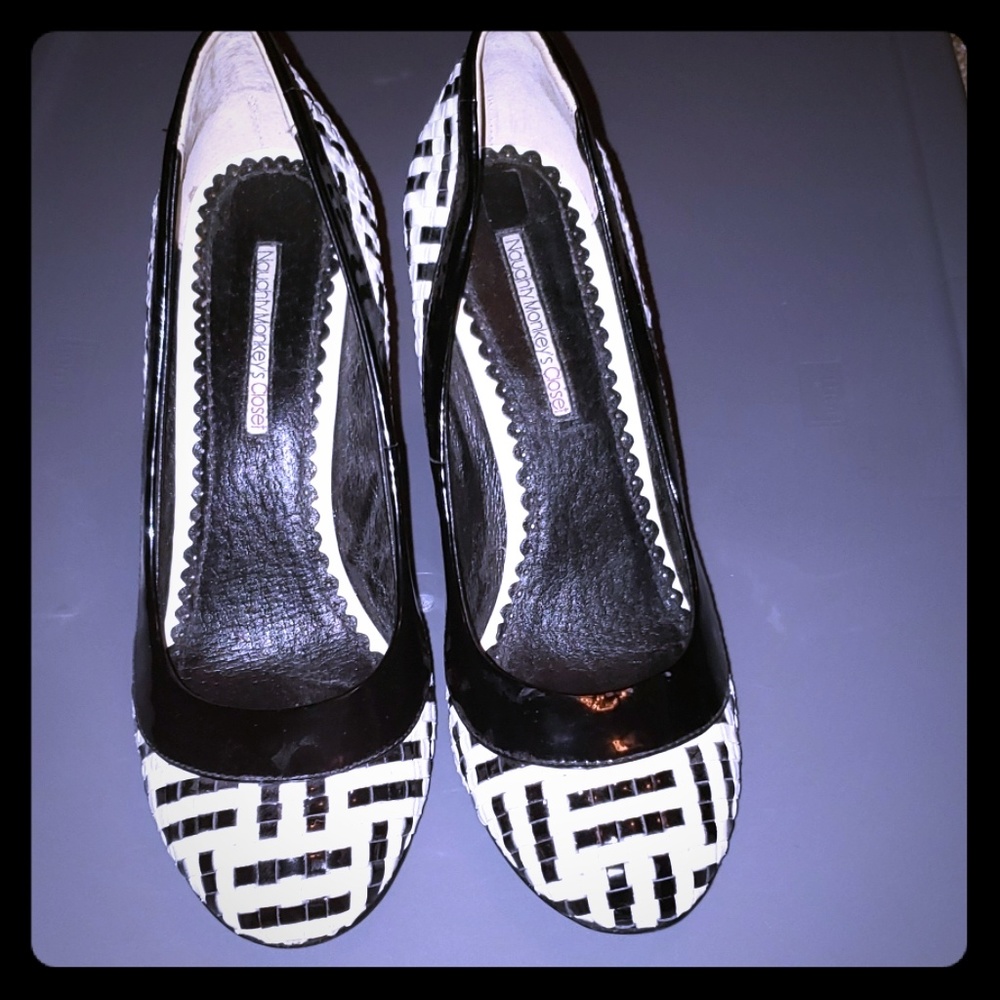 Black and White heels